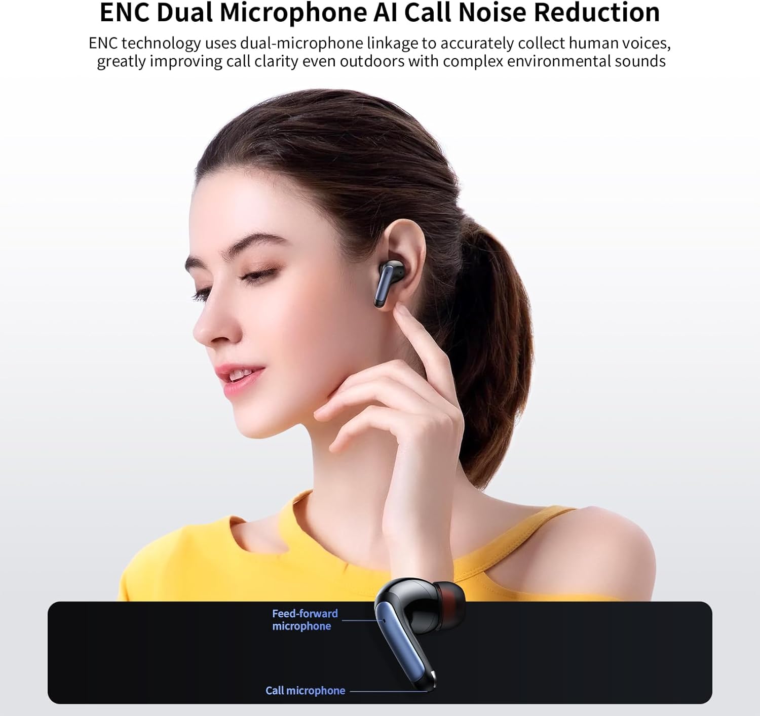 MCDODO Wireless Earbuds Bluetooth 5.3 / True Wireless / Noise Cancelling /  Wireless Charging Case -Black