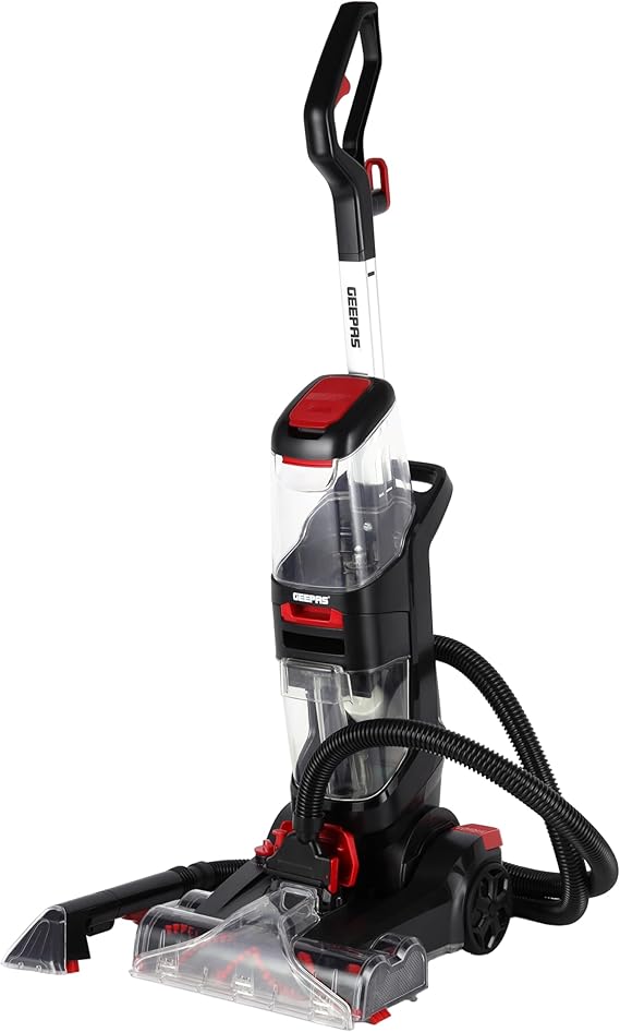 Deep Clean Machine Geepas Carpet Washer GCW19060 - 800W Dual Brush Deep Cleaning Machine