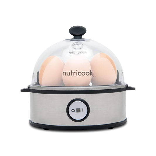 Nutricook Egg Cooker 360W / easy and Quick One-Touch Operation - Silver