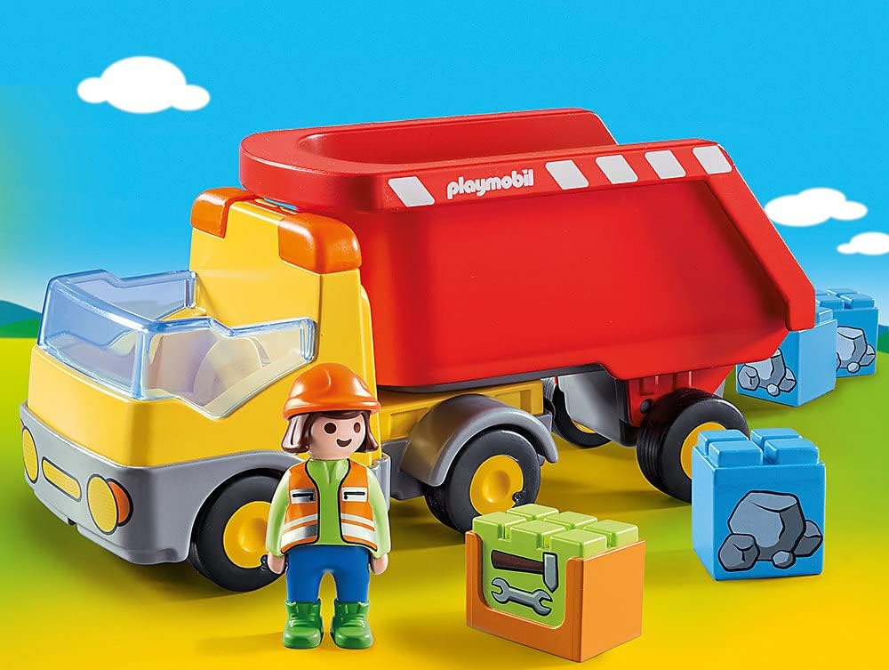 Playmobil 1.2.3 Dump Truck - Safe & Fun for Toddlers