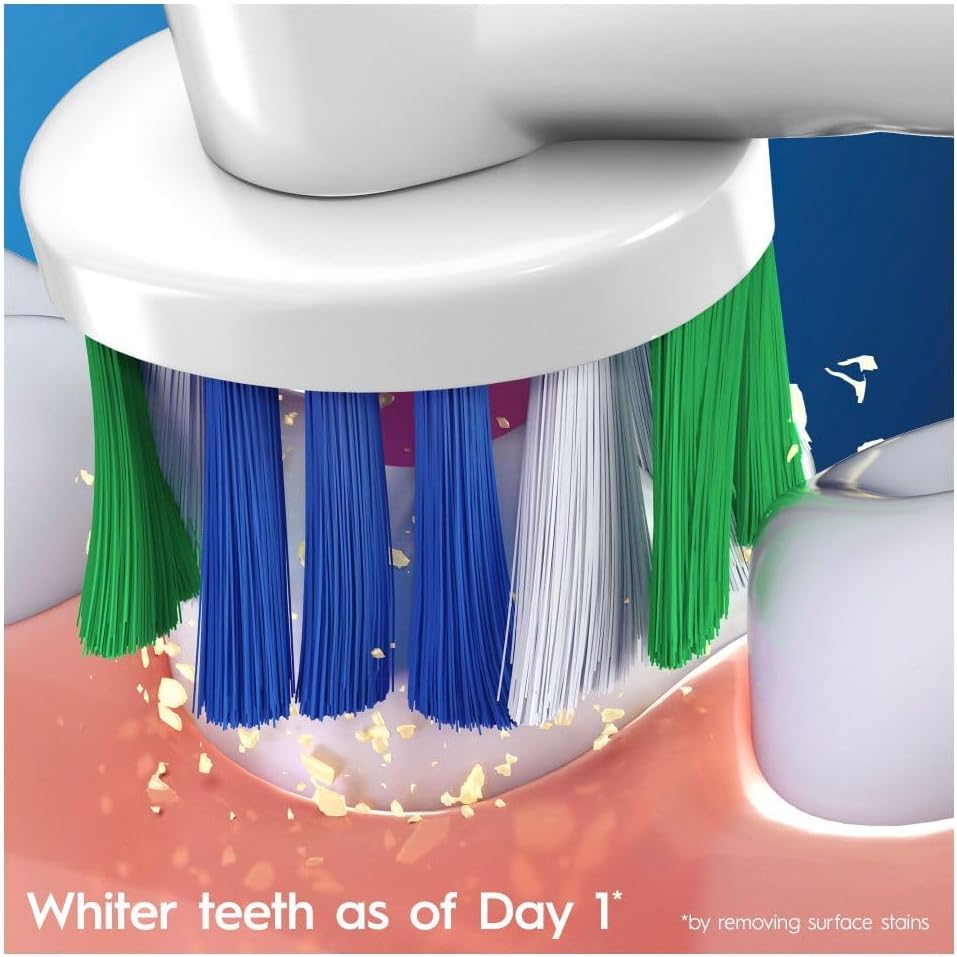 Oral-B 3D White Electric Toothbrush Head with Clean Maximiser Technology Pack of 12 Toothbrush Heads
