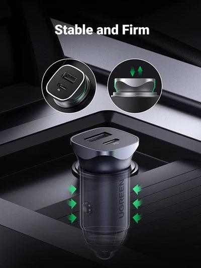 UGREEN Dual USB Car Charger (Space Gray)