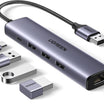 محول UGREEN USB إلى إيثرنت 5 في 1 بمنفذ RJ45 و3 USB