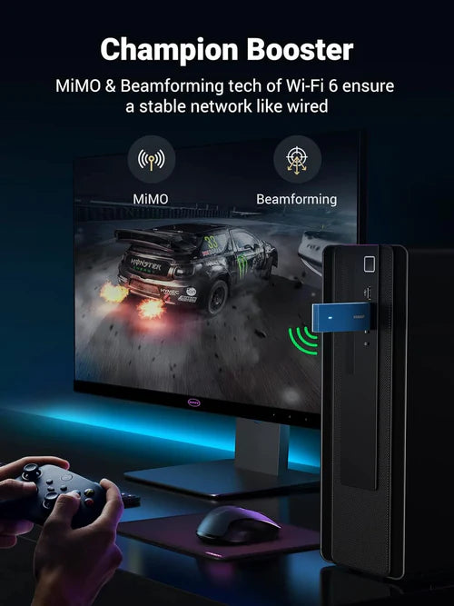 UGREEN AX1800 Dual-Band Wi-Fi 6 USB Adapter. UGREEN AX1800 Dual-Band Wi-Fi 6 USB Adapter.
