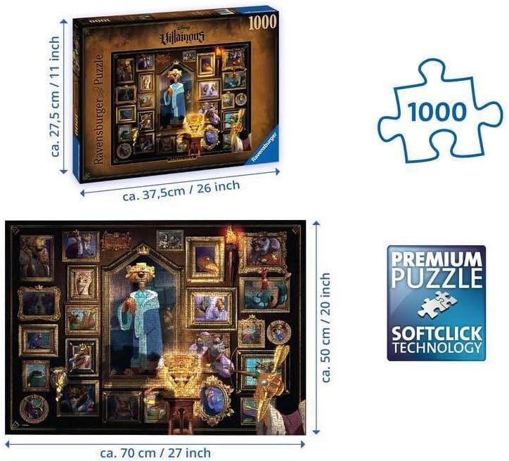 أحجية Ravensburger 1000 قطعة - أشرار ديزني: الأمير جان