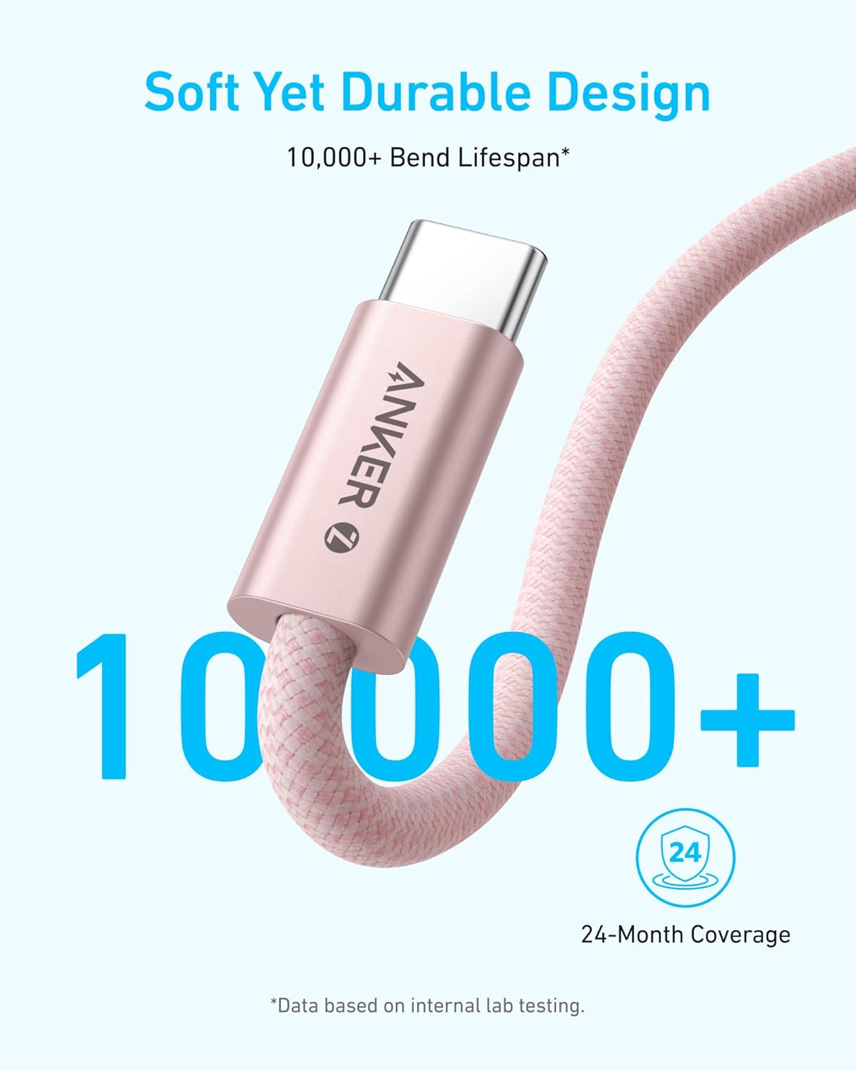 Anker Zolo USB-C to USB-C Cable 240W Braided  6ft