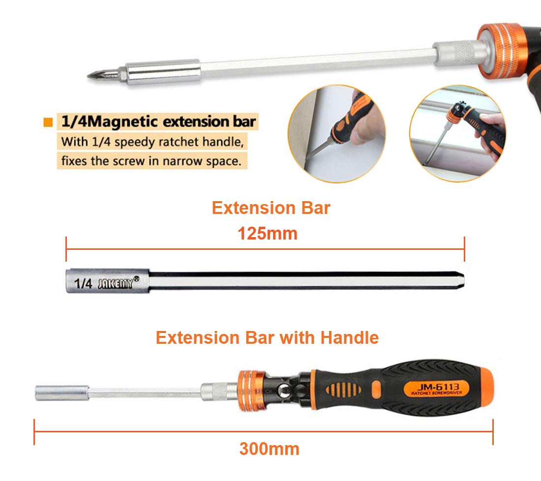 Jakemy multitool household ratchet screwdriver set