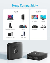 Anker HDMI Switch 2 in 1 out - Gray