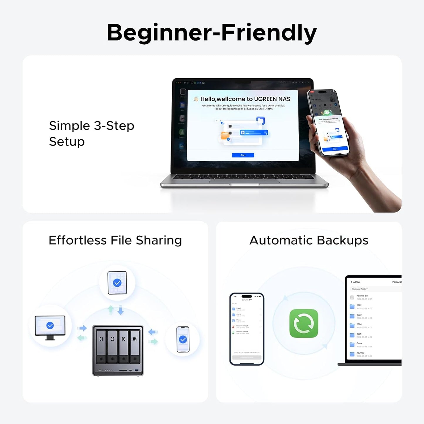 UGREEN NASync DXP4800 Powerful 4-Bay NAS with Intel N100