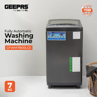 غسالة Geepas أوتوماتيك 7 كجم تحميل علوي – GFWM7800LCQ