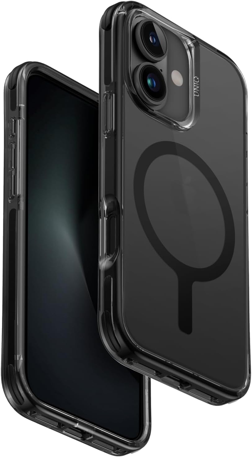 كفر UNIQ COMBAT لهاتف iPhone 16 6.1 MagClick Carbon Black
