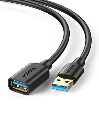 كابل تمديد يوجرين USB 3.0 ذكر إلى أنثى 1 متر (أسود)