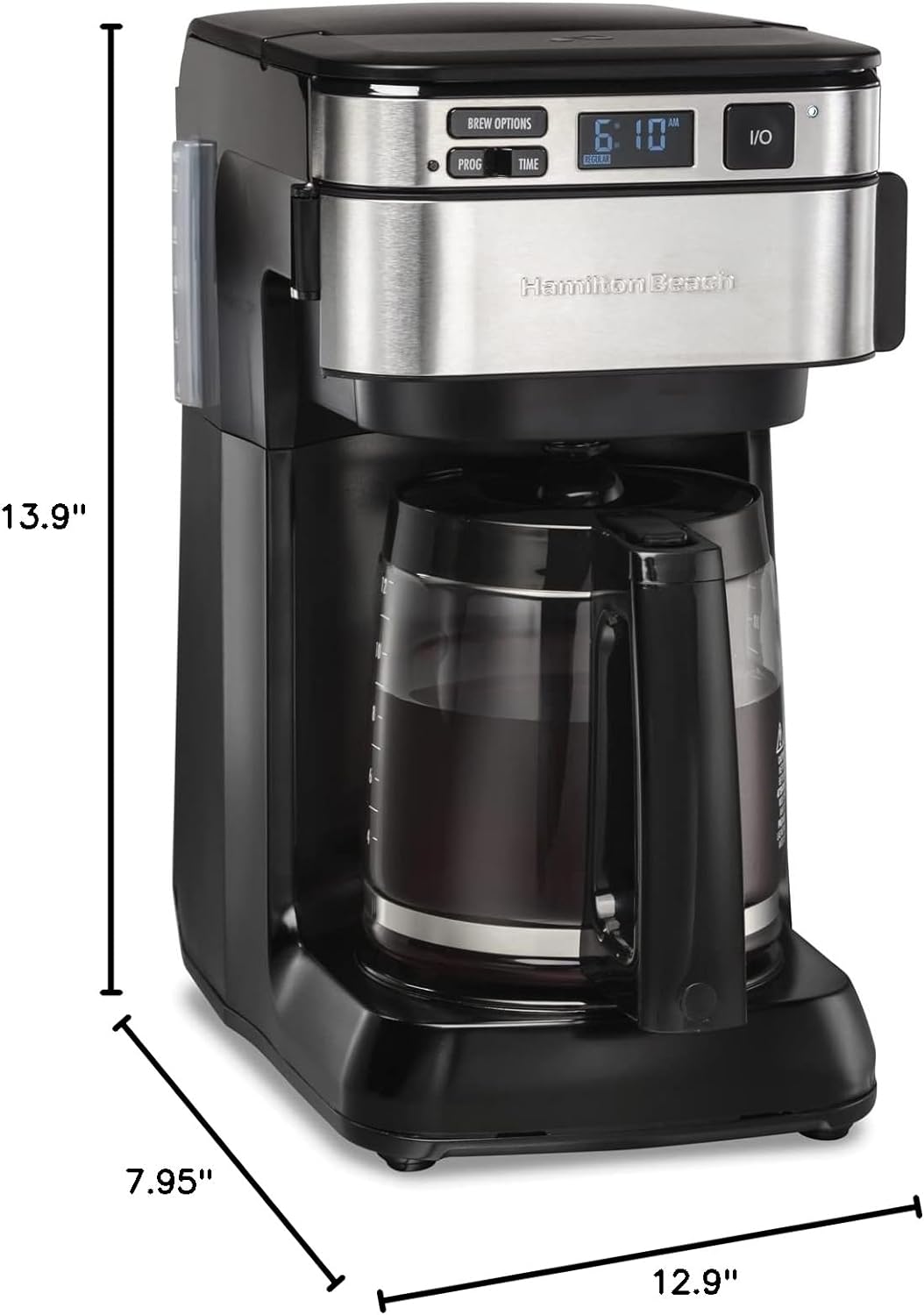 Hamilton Beach Frontfill 12 Cup Programmable Coffee Maker - Black