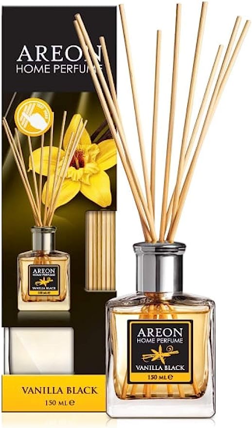 عطر AREON Reed Room 150ml Vanilla Black + 10 أعواد من الخيزران 