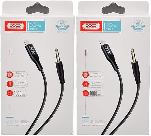 XO NB-R155A Lightning to 3.5mm Audio Adapter – 2 Pack, 1M XO NB-R155A Lightning to 3.5mm Audio Adapter – 2 Pack, 1M
