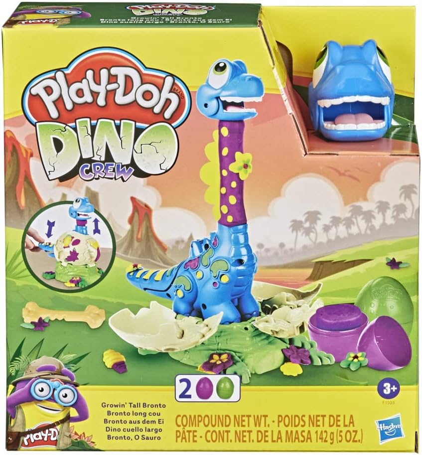 Hasbro Play-Doh Dino Crew Growin' Tall Bronto - Dinosaur