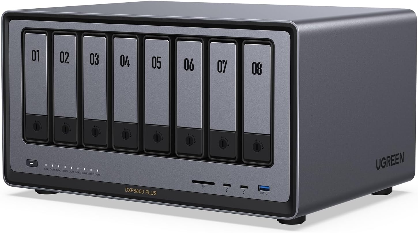 UGREEN NASync DXP8800 Plus 256TB i5 NAS, Dual 10GbE UGREEN NASync DXP8800 Plus 256TB i5 NAS, Dual 10GbE