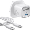 Anker 25W USB C Plug with 5ft Cable - Fast Charging