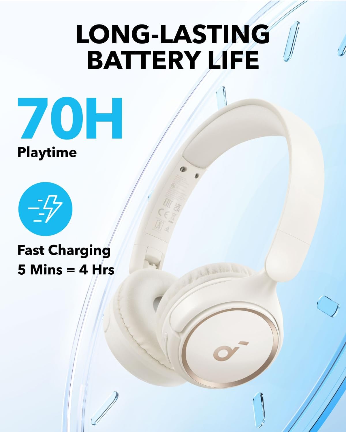 Anker Soundcore H30i Wireless On-Ear Headphones / 70H Playtime / Bluetooth 5.3