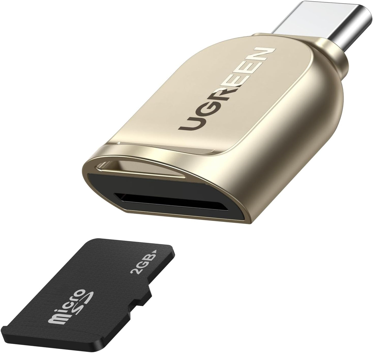 UGREEN قارئ كروت Micro SD إلى USB-C – معدن زنك، سريع ومحمول