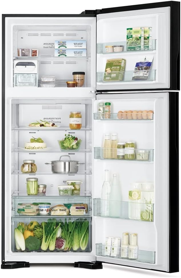 Hitachi 550 Liter Double Door Refrigerator with Glass Plane