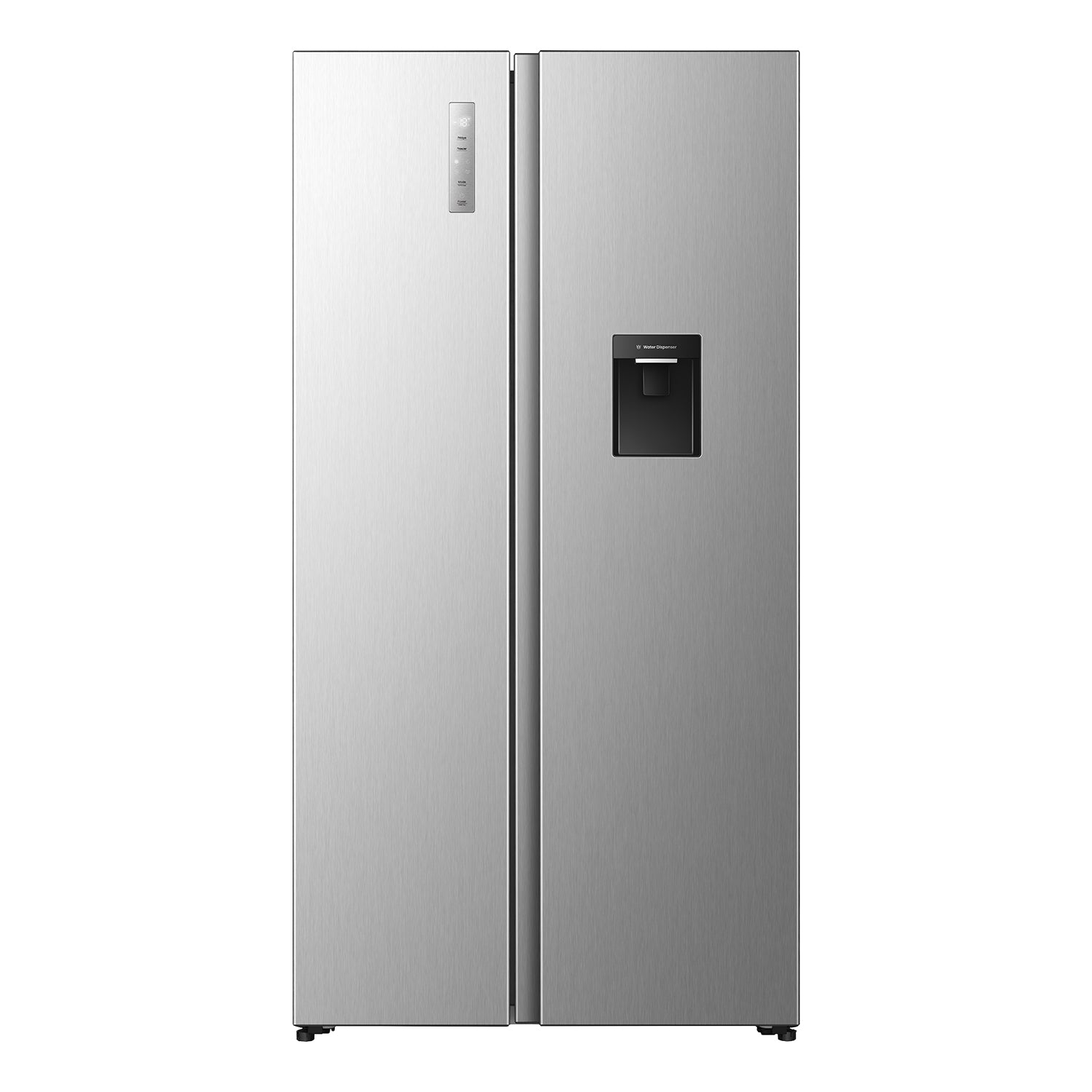 Hisense RS3P725NBG Side By Side Refrigerator 550L Black Steel - Front View