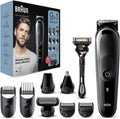 Braun: 9-in-1 Men's Grooming Kit ,Beard Trimmer, Hair Clippers, Ear & Nose Trimmer - Black/Blue