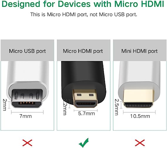 UGREEN Micro HDMI Male to HDMI Female Adapter (Black)