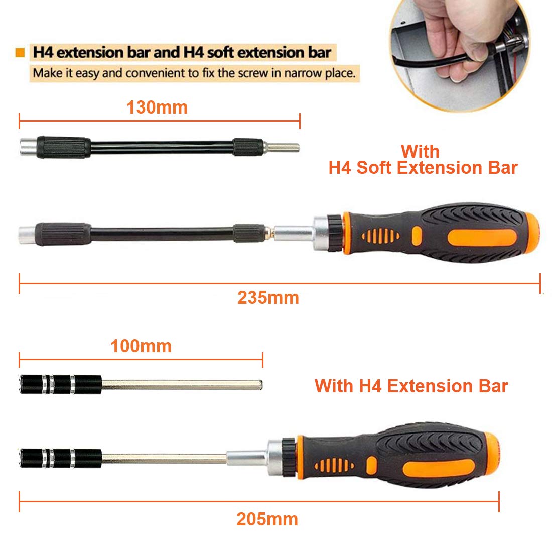 Jakemy multitool household ratchet screwdriver set