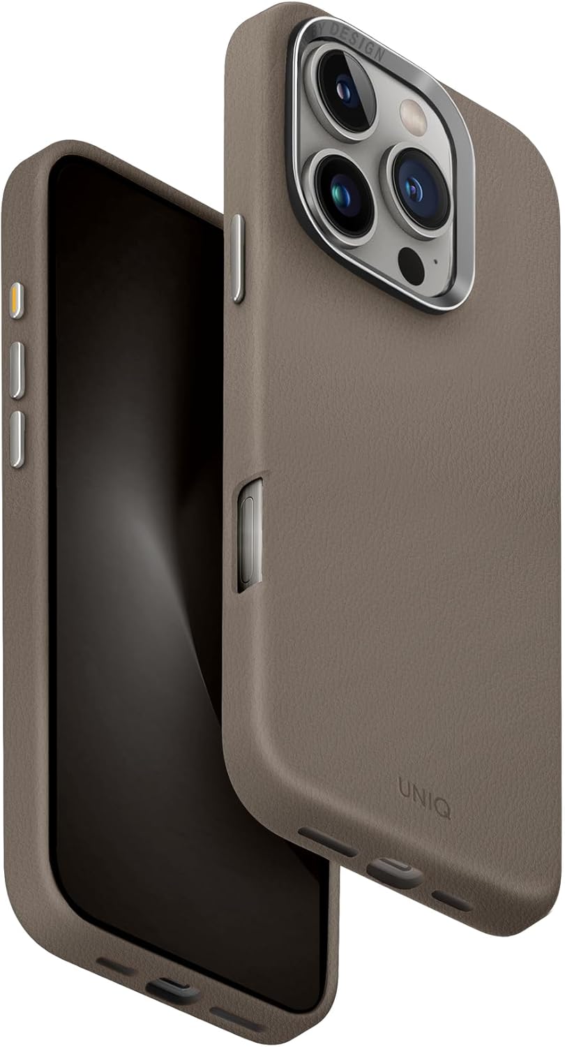 كفر UNIQ LYDEN DS لهاتف iPhone 16 Pro MagClick – Natural/Grey