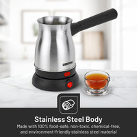 Geepas Electric Turkish Coffee Maker | Stainless Steel | 0.8L | GK38050