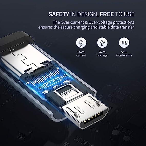 محول يوجرين USB-C إلى Micro USB (رمادي) - تحويل عالي السرعة محول يوجرين USB-C إلى Micro USB (رمادي) - تحويل عالي السرعة