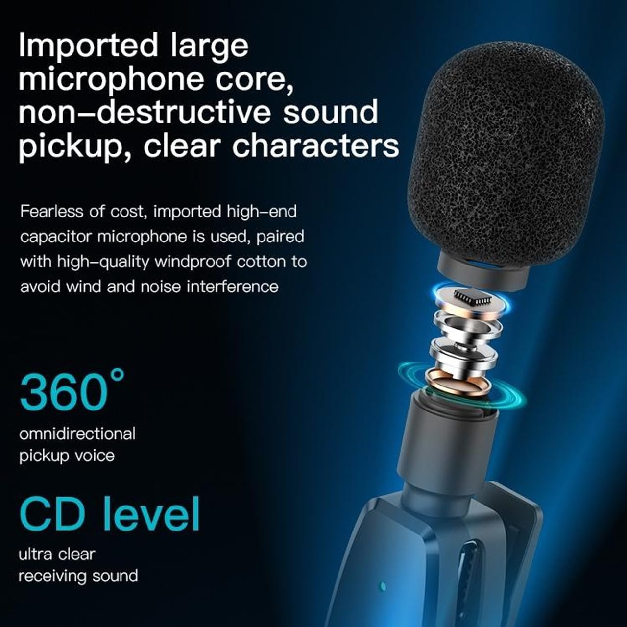 YESIDO KR13 Dual Wireless Microphone with Type-C Connector YESIDO KR13 Dual Wireless Microphone with Type-C Connector
