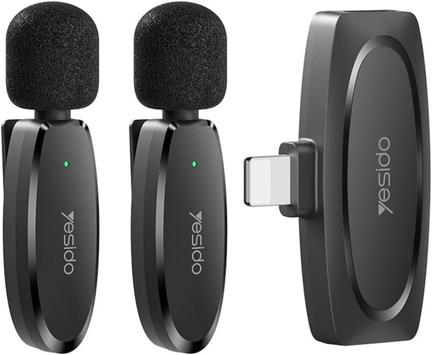 YESIDO Low-Latency Wireless Lavalier Microphone with Lightning YESIDO Low-Latency Wireless Lavalier Microphone with Lightning