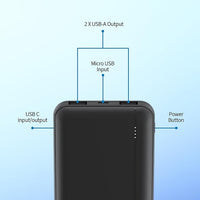 Philips DLP1812PB 10000mAh 20W Power Bank USB-A & USB-C
