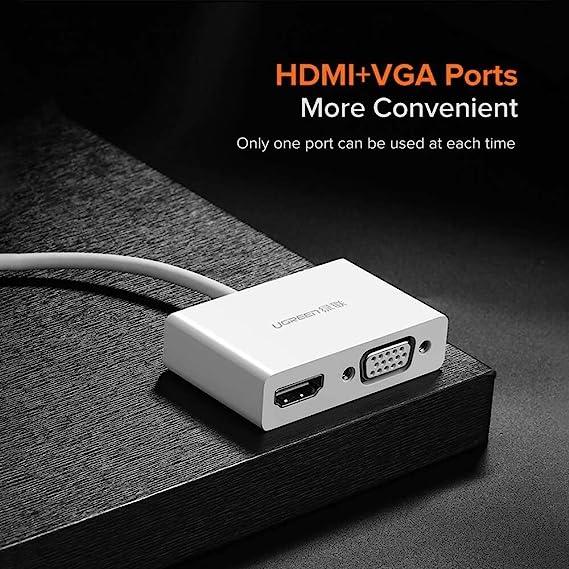 UGREEN USB Type C to HDMI + VGA Converter (White) UGREEN USB Type C to HDMI + VGA Converter (White)