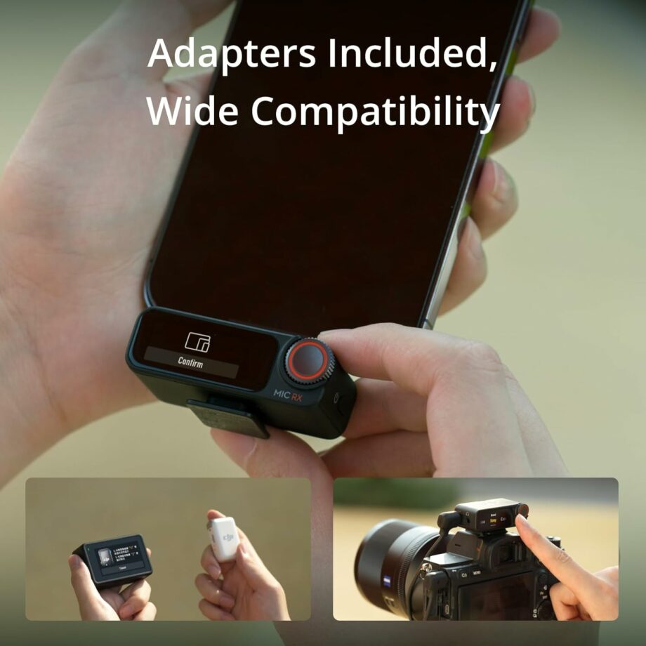 DJI Mic 2 (2 TX + 1 RX) Wireless Lavalier Microphone with 250m Range DJI Mic 2 (2 TX + 1 RX) Wireless Lavalier Microphone with 250m Range