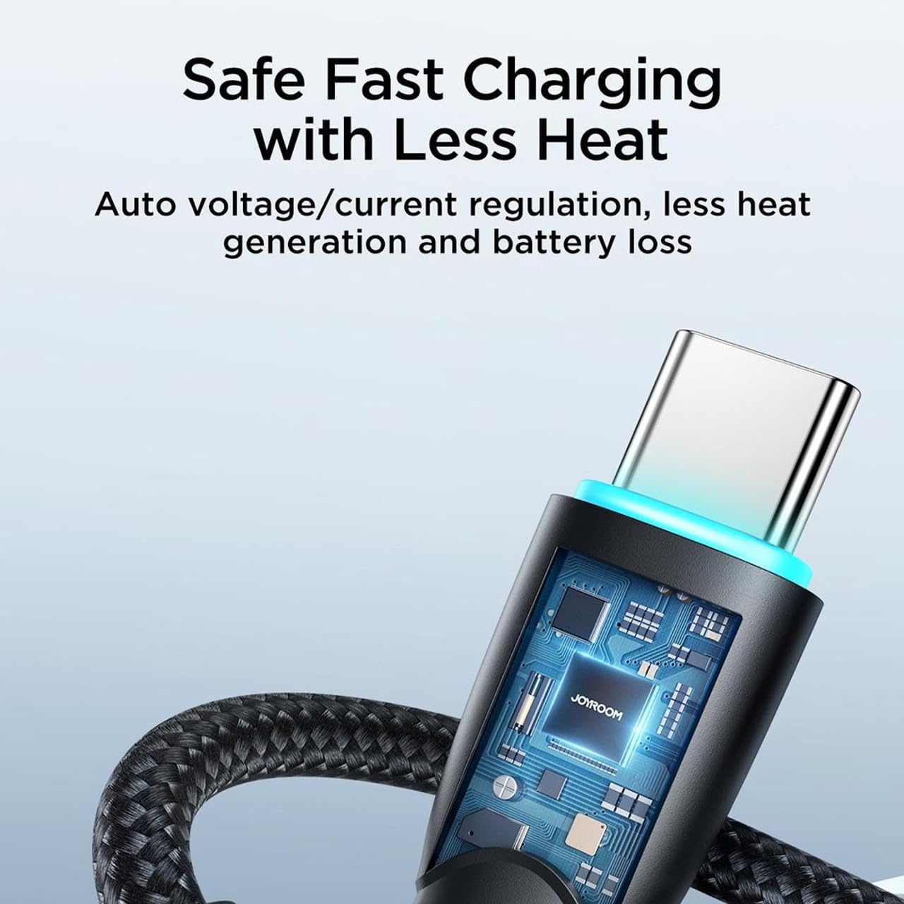 JOYROOM Starry 60W Type C to Type C Fast Charging Cable 1m - Black JOYROOM Starry 60W Type C to Type C Fast Charging Cable 1m - Black