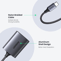 UGREEN USB-C SD Card Reader – Dual Slot, 5Gbps Speed.