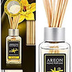 AREON Home Luxury Perfume Reed Diffuser + 10 أعواد من الخيزران، برائحة الفانيليا السوداء 