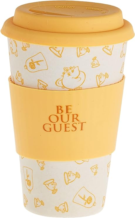 من فانكو Funko Disney: Colour Block: Bamboo Lidded Mug: Be Our Guest كوب بغطاء من الخيزران