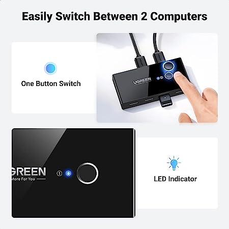 UGREEN 2-In 4-Out USB 2.0 Sharing Switch Box - 30767 UGREEN 2-In 4-Out USB 2.0 Sharing Switch Box - 30767