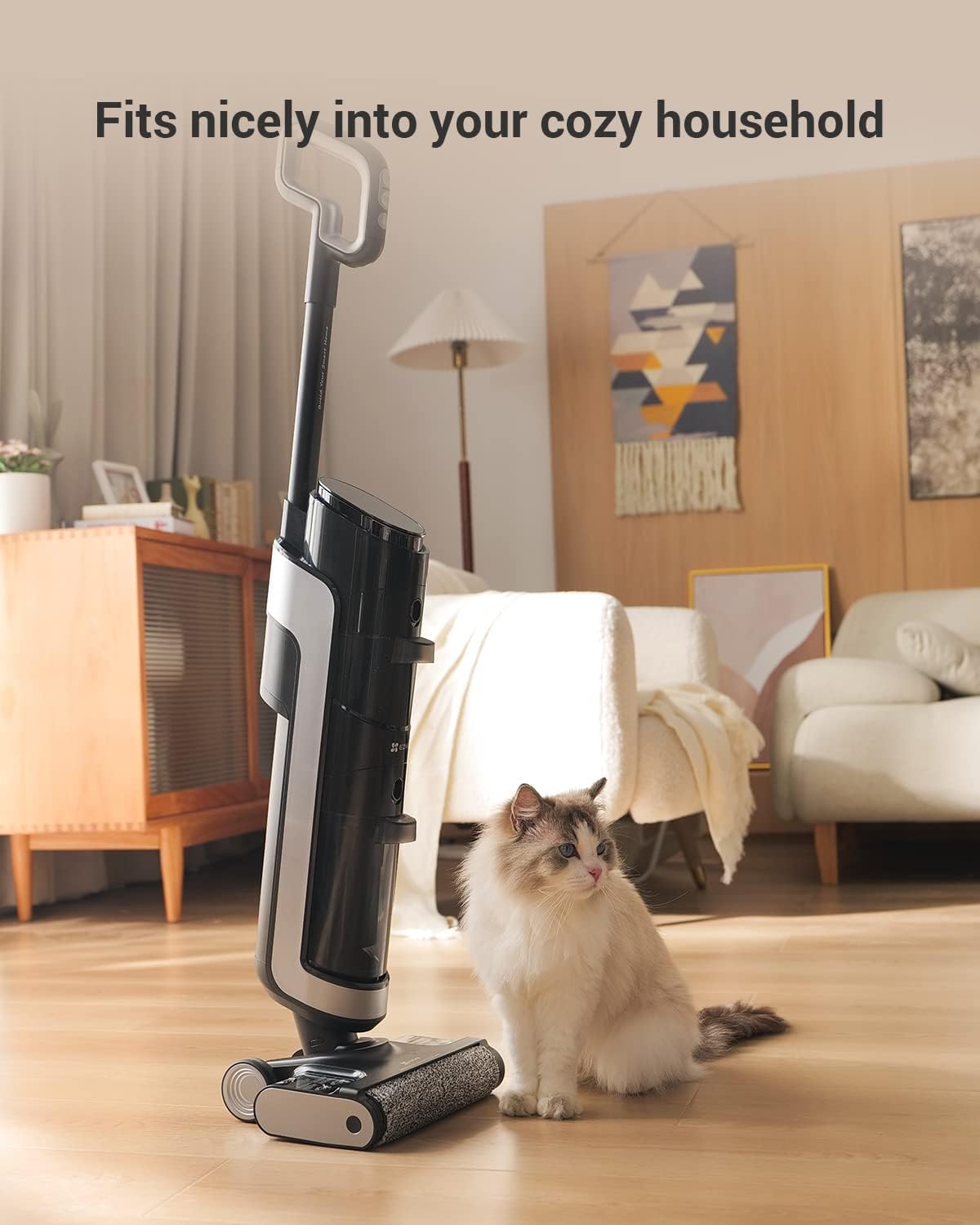 EZVIZ Cordless Wet-Dry Stick Vacuum Cleaner Sweep & Mop Self-Cleaning & Air-Dry