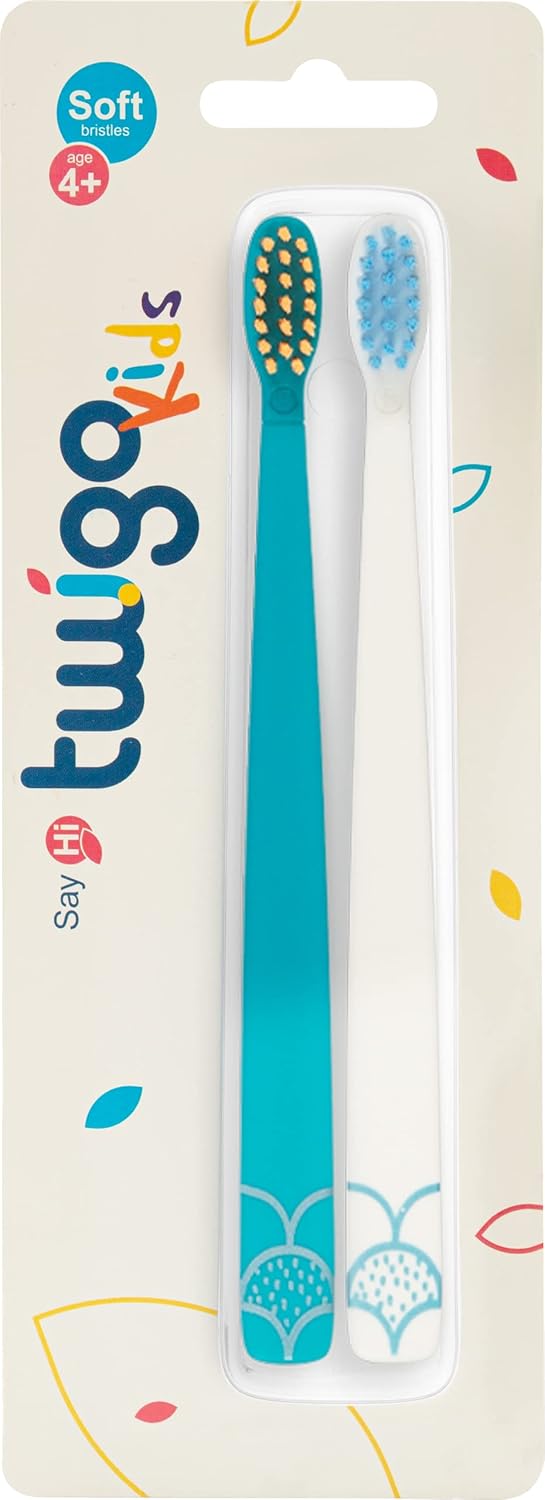 فرشاة أسنان Flipper Twigo للأطفال | حزمة مزدوجة خالية من BPA