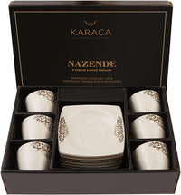 Karaca Nazende Coffee Set for 6 – Elegant Design
