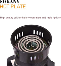 SUKANY 1000 Watts Charcoal Camping Electric Stove Coal Burner 220V - Black