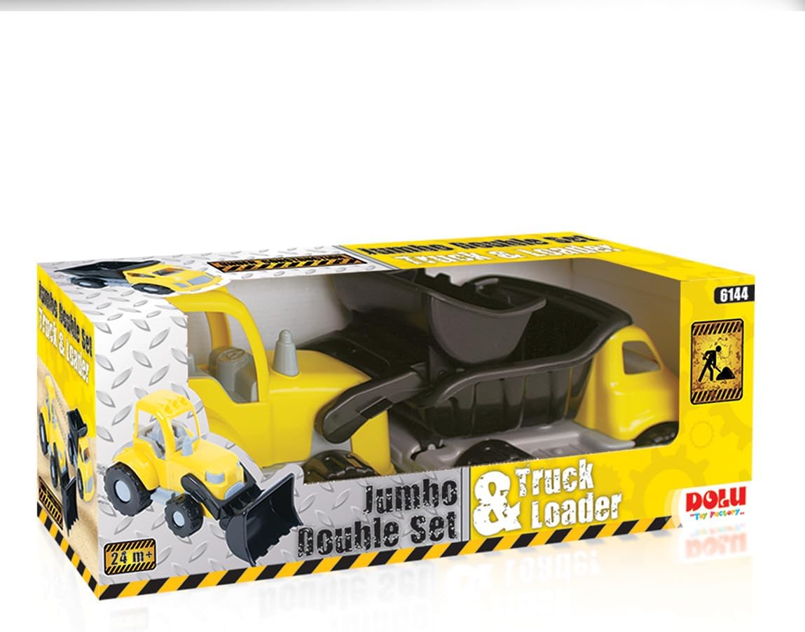 Dolu Jumbo Double Set Dump Truck & Loader | Construction Toy for Kids 2Y+