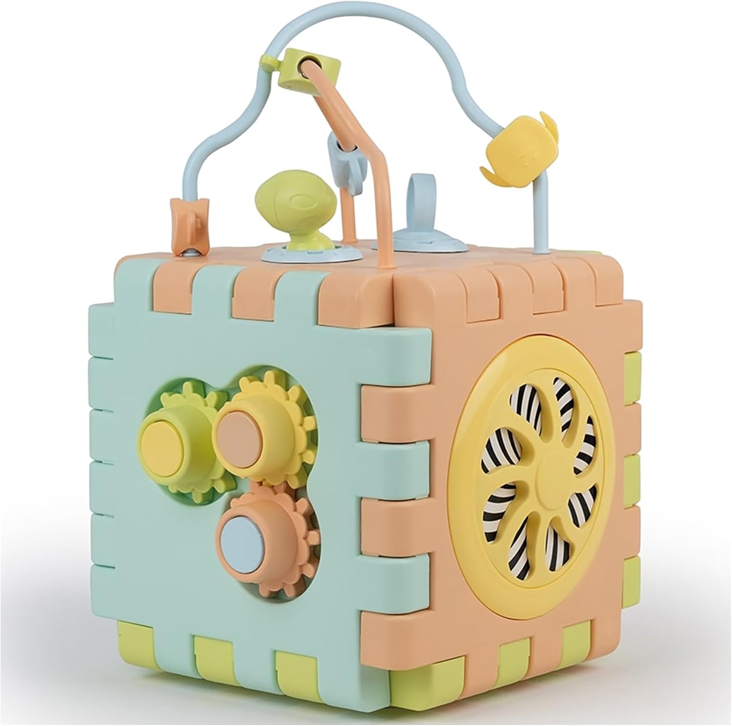 DOLU 2-in-1 Educational Cube & Puzzle Activity Toy for Toddlers 12M+