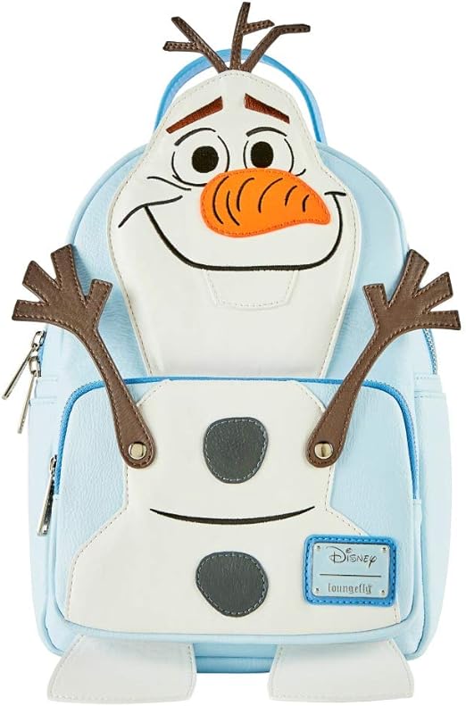 من فانكو Disney Frozen Olaf Cosplay Mini Backpack حقيبة الظهر من الجلد الصناعي مع تفاصيل مزخرفة