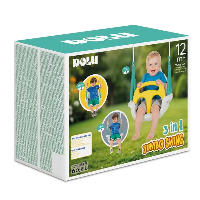 Dolu 3-in-1 Kids Swing – White | 2655